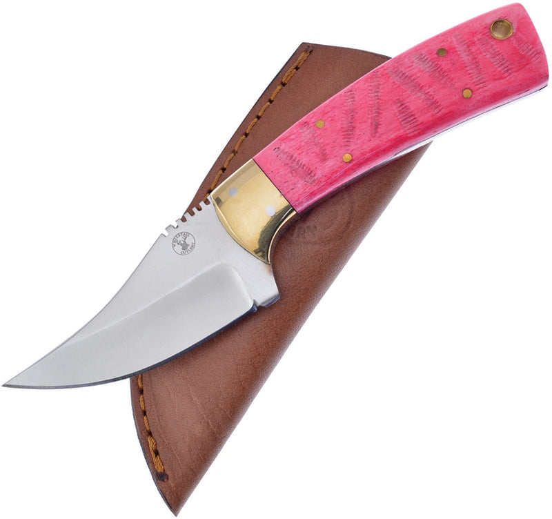 Frost Cutlery Chainsaw Skinner Fixed Knife 3.5" Stainless Steel Blade Red Jigged Bone Handle T1104R -Frost Cutlery - Survivor Hand Precision Knives & Outdoor Gear Store