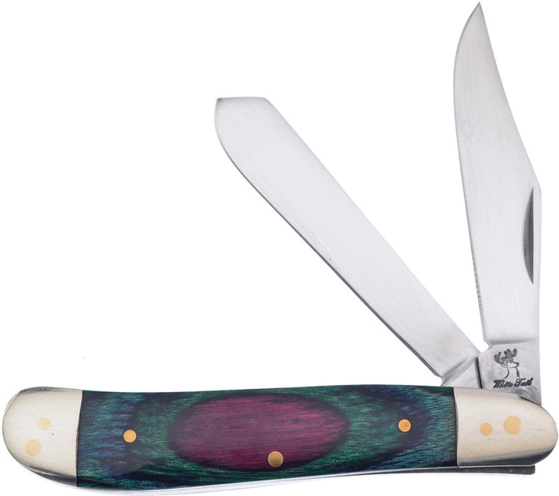 Frost Cutlery Dog Leg Trapper Pocket Knife Stainless Steel/Clip/Spey Blades Frostwood Handle T951FW -Frost Cutlery - Survivor Hand Precision Knives & Outdoor Gear Store