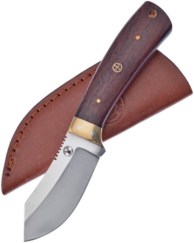 Frost Cutlery Skinner Fixed Knife 3.5" Stainless Steel Blade Brass Bolster/Rosewood Handle T1112RW -Frost Cutlery - Survivor Hand Precision Knives & Outdoor Gear Store
