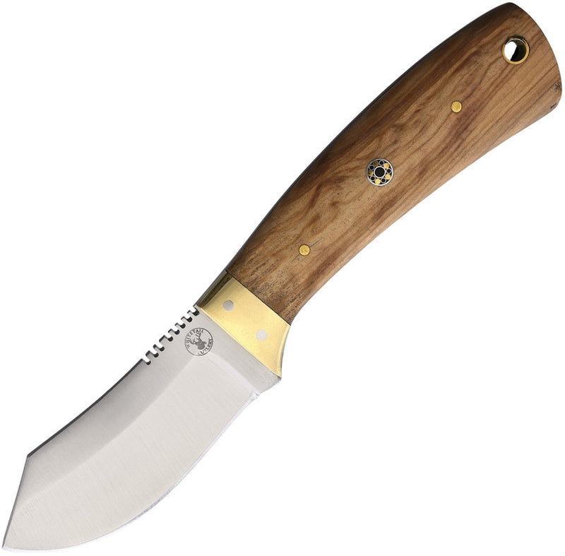 Frost Cutlery Skinner Fixed Knife 3" Stainless Steel Blade Brass Guard/Olive Wood Handle T1112OW -Frost Cutlery - Survivor Hand Precision Knives & Outdoor Gear Store