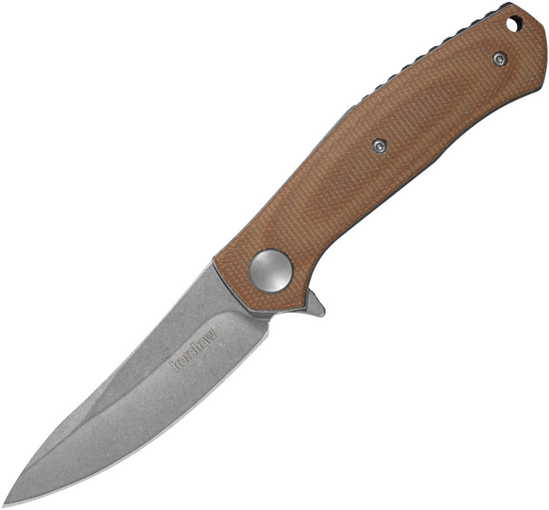 Kershaw Concierge Folding Knife 3.25" D2 Steel Blade Brown Canvas Micarta Handle 4020MIB -Kershaw - Survivor Hand Precision Knives & Outdoor Gear Store