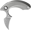 Bestech Knives STRELIT Folding Knife 2.13" Damascus Steel Blade Gray Titanium Handle KT2103G -Bestech Knives - Survivor Hand Precision Knives & Outdoor Gear Store