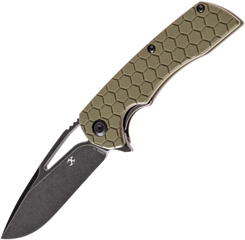 Kansept Knives Kyro Frame Folding Knife 3.5" D2 Tool Steel Blade Green G10 Handle 1001A6 -Kansept Knives - Survivor Hand Precision Knives & Outdoor Gear Store