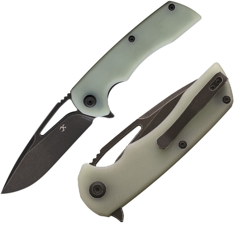 Kansept Knives Kryo Frame Folding Knife 3.5" D2 Tool Steel Blade Jade G10 Handle 1001A5 -Kansept Knives - Survivor Hand Precision Knives & Outdoor Gear Store