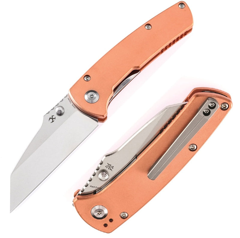 Kansept Knives Main Liner Folding Knife 3.5" 154CM Steel Blade Copper Handle 1015B5 -Kansept Knives - Survivor Hand Precision Knives & Outdoor Gear Store