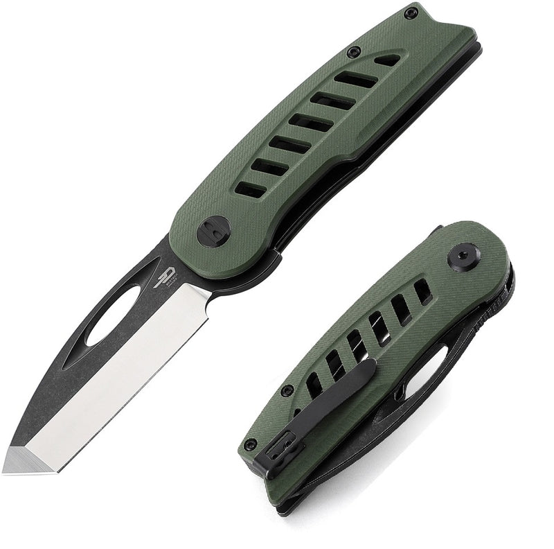 Bestech Knives Explorer Folding Knife 2.88" D2 Tool Steel Blade Green G10 Handle G37B -Bestech Knives - Survivor Hand Precision Knives & Outdoor Gear Store