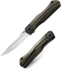Bestech Knives Thyra Folding Knife 3.5" M390 Steel Blade Titanium/Carbon Fiber Handle T2106B -Bestech Knives - Survivor Hand Precision Knives & Outdoor Gear Store