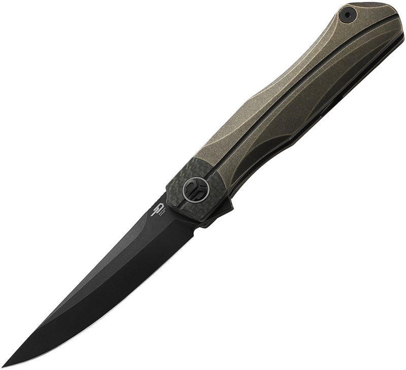 Bestech Knives THYRA Folding Knife 3.5" M390 Steel Blade Titanium/Carbon Fiber T2106C -Bestech Knives - Survivor Hand Precision Knives & Outdoor Gear Store