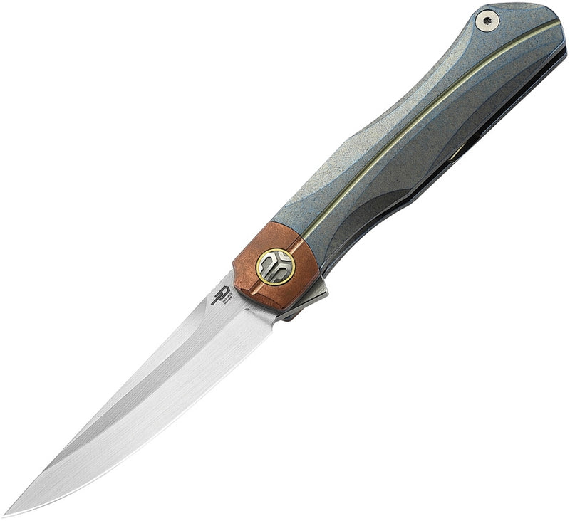 Bestech Knives THYRA Folding Knife 3.5" M390 Steel Blade Titanium/Copper Handle T2106D -Bestech Knives - Survivor Hand Precision Knives & Outdoor Gear Store