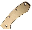 Flytanium Fits Kershaw Cryo Stonewash Finish Brass One Piece Construction Handle 673 -Flytanium - Survivor Hand Precision Knives & Outdoor Gear Store