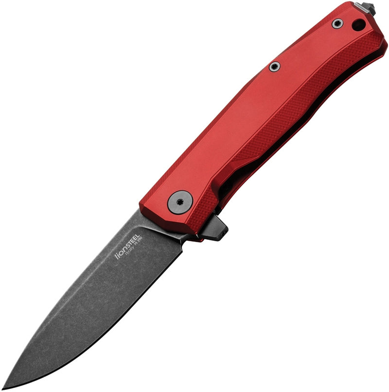 LionSTEEL Myto Framelock Folding Knife 3.25" M390 Steel Blade Red Aluminum Handle TMT01ARB -LionSTEEL - Survivor Hand Precision Knives & Outdoor Gear Store