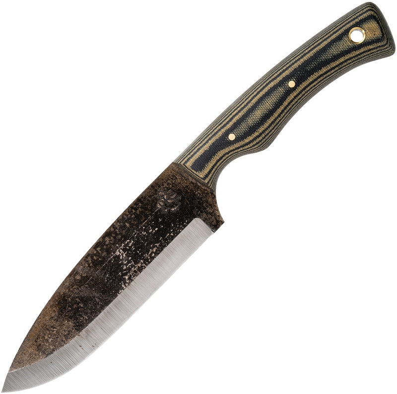 Pathfinder PKS Mountaineer Fixed Knife 5.5" 1095HC Steel Full Tan Blade Micarta Handle 301CAM -Pathfinder - Survivor Hand Precision Knives & Outdoor Gear Store