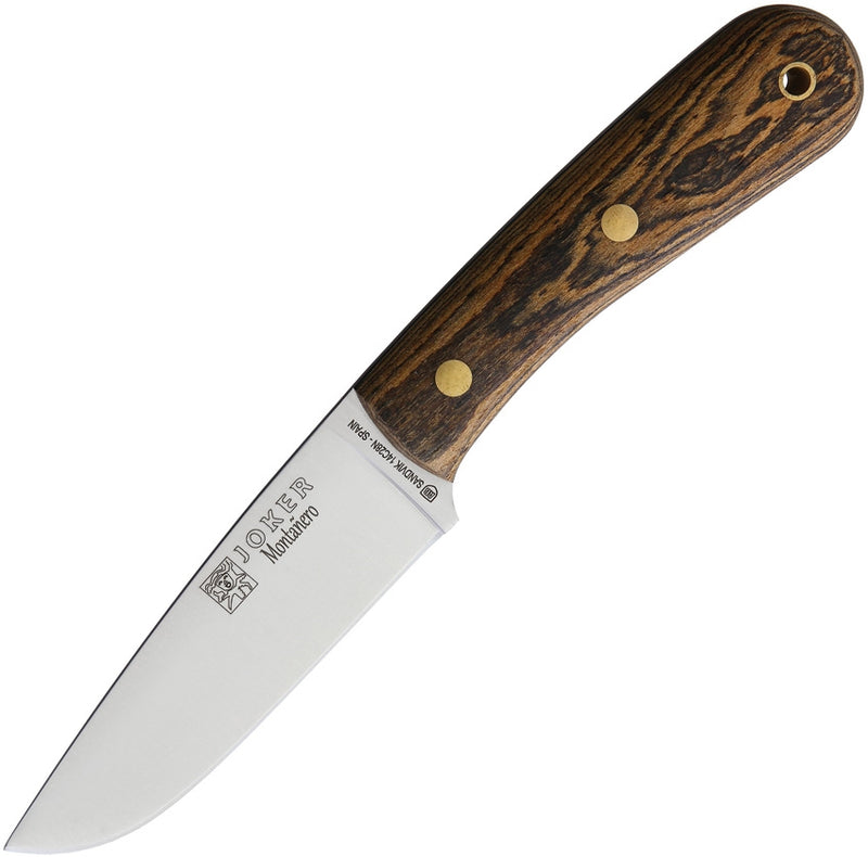 Joker Montanero Fixed Knife 4.5" 14C28N Sandvik Steel Blade Bocote Wood Handle RCB134 -Joker - Survivor Hand Precision Knives & Outdoor Gear Store