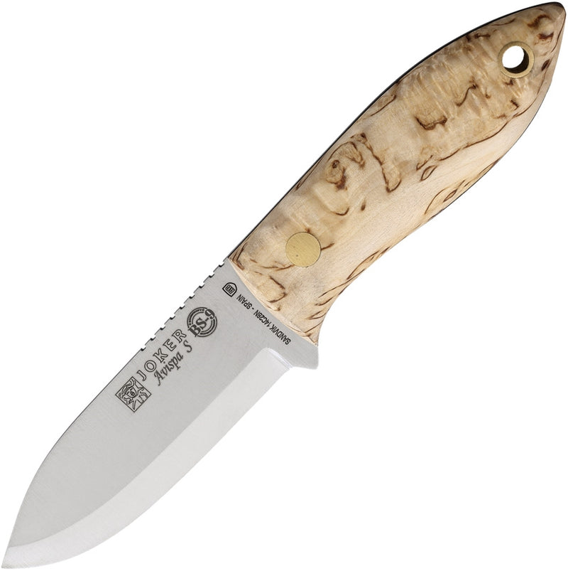 Joker Avispa Fixed Knife 3.25" Sandvik 14C28N Steel Full Tang Blade Curly Birch Handle RCL121 -Joker - Survivor Hand Precision Knives & Outdoor Gear Store