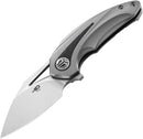 Bestech Knives Nuke Frame Folding Knife 2.63" M390 Steel Blade Gray Titanium/CF Handle T2107A -Bestech Knives - Survivor Hand Precision Knives & Outdoor Gear Store