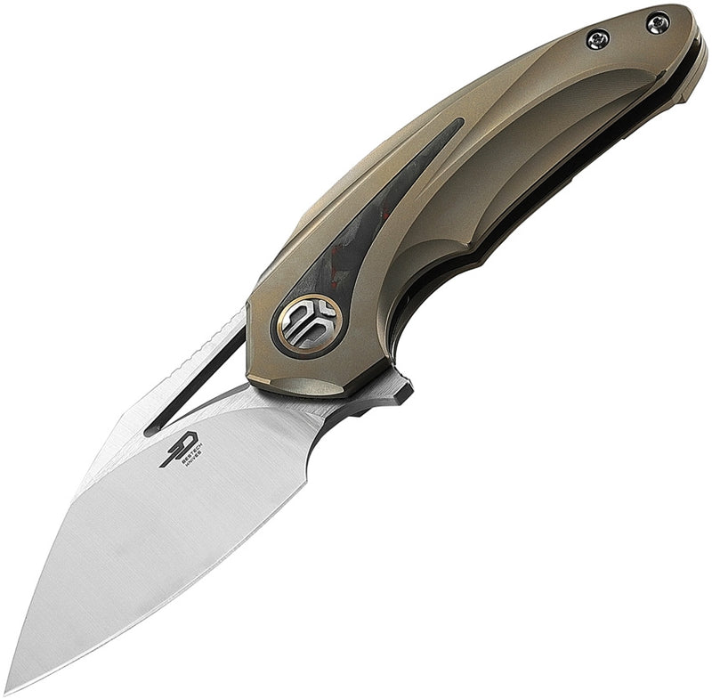 Bestech Knives Nuke Frame Folding Knife 2.63" M390 Steel Blade Titanium/CF Handle T2107B -Bestech Knives - Survivor Hand Precision Knives & Outdoor Gear Store