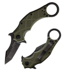 Fox Edge The Claw Folding Knife 2.5" 8Cr13MoV Steel Blade Green G10 Handle 015 -Fox Edge - Survivor Hand Precision Knives & Outdoor Gear Store