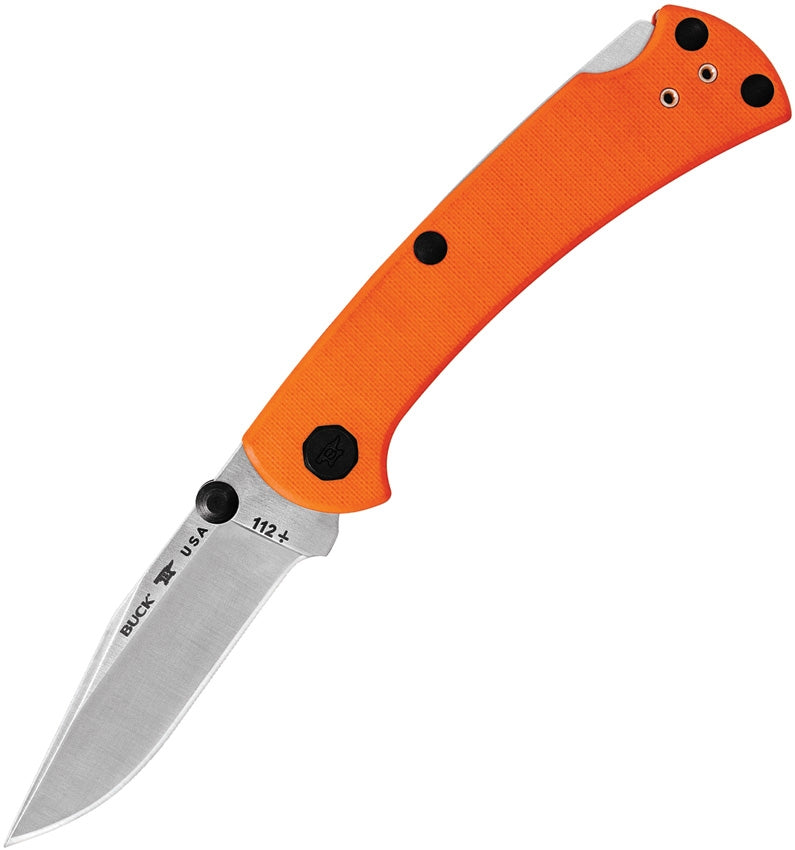 Buck Slim Pro TRX Folding Knife 3" CPM S30V Steel Blade Orange Stainless Handle 112ORS3 -Buck - Survivor Hand Precision Knives & Outdoor Gear Store