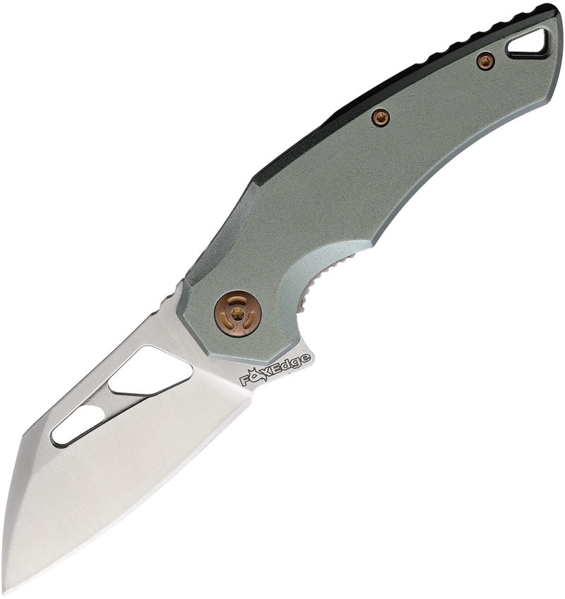 Fox Edge Atrax Linerlock Folding Knife 3" 8Cr13MoV Steel Blade Gray Aluminum Handle 028 -Fox Edge - Survivor Hand Precision Knives & Outdoor Gear Store