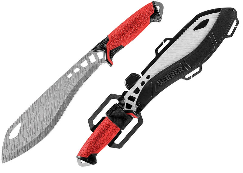 Gerber Versafix Machete Fixed Knife 9" Stainless Steel Blade Black/Red Rubberized/Polypropylene Handle 3470 -Gerber - Survivor Hand Precision Knives & Outdoor Gear Store