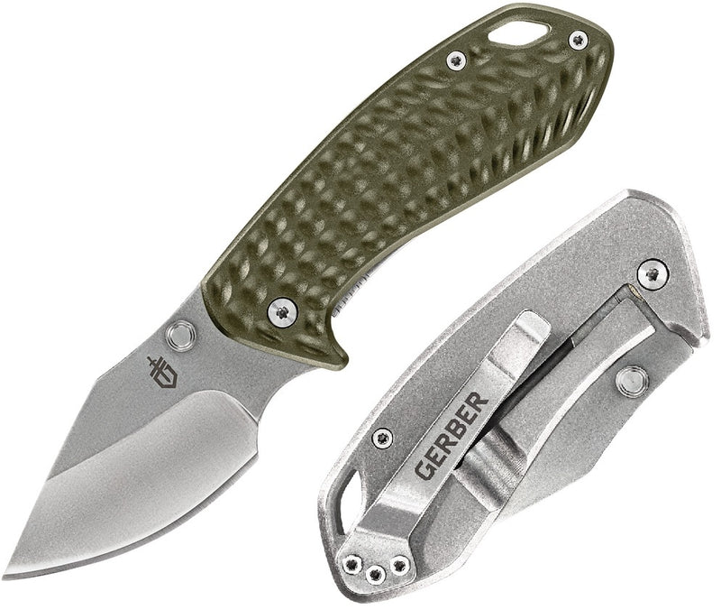 Gerber Kettlebell Framelock Folding Knife 2.5" 7Cr17MoV Steel Blade Green Aluminum Handle 3513 -Gerber - Survivor Hand Precision Knives & Outdoor Gear Store