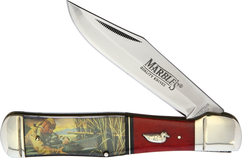 Marbles Duck Decoy Folding Knife 4.13" Stainless Blade Smooth Bone/Wood Handle 584 -Marbles - Survivor Hand Precision Knives & Outdoor Gear Store