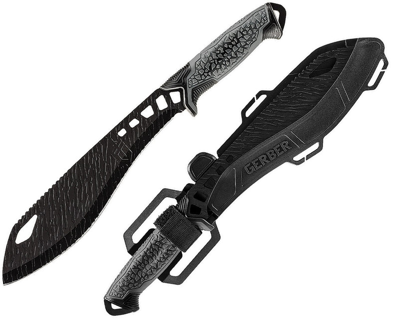 Gerber Versafix Machete Fixed Knife 9" Stainless Steel Blade Black/Gray Rubberized/Polypropylene Handle 3472 -Gerber - Survivor Hand Precision Knives & Outdoor Gear Store