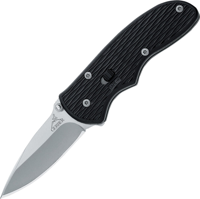 Gerber New Mini Folding Knife 440 Steel Blade Black Glass Filled Nylon Handle -Gerber - Survivor Hand Precision Knives & Outdoor Gear Store