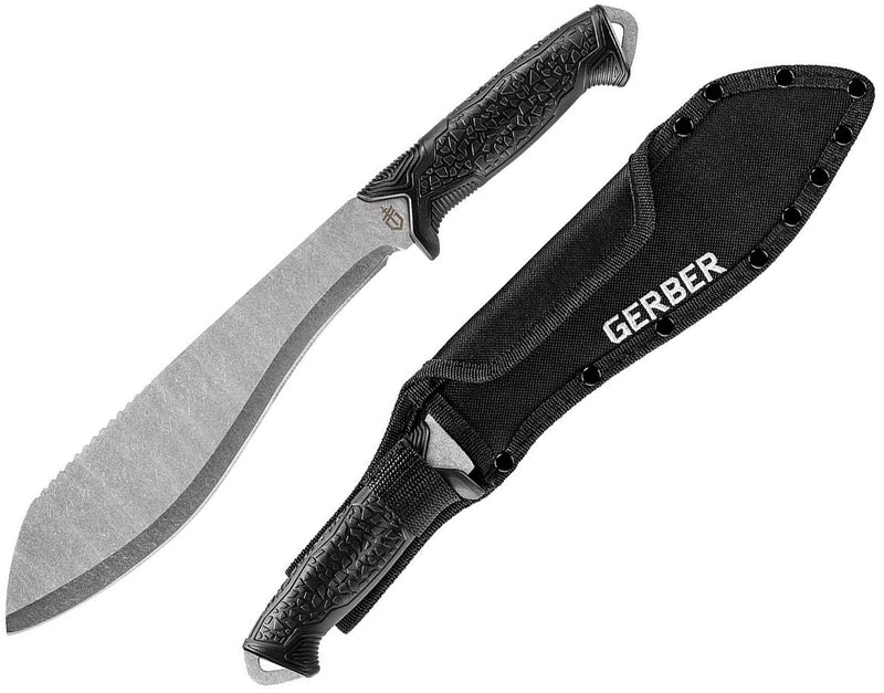 Gerber Versafix Machete Fixed Knife 9" Stainless Steel Blade Black Rubberized/Polypropylene Handle 3473 -Gerber - Survivor Hand Precision Knives & Outdoor Gear Store