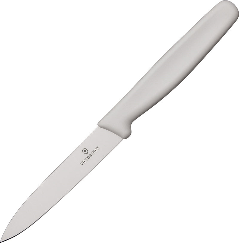 Victorinox Paring Fixed Knife 4" Stainless Steel Blade White Nylon Handle 50707S -Victorinox - Survivor Hand Precision Knives & Outdoor Gear Store