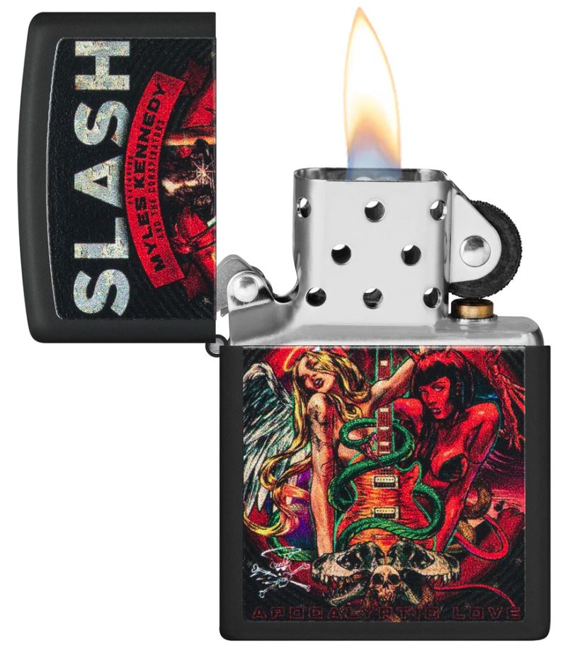 Zippo Slash Lighter Black Matte All Metal Construction Dimensions: 2.25" x 1.5" 23778 -Zippo - Survivor Hand Precision Knives & Outdoor Gear Store