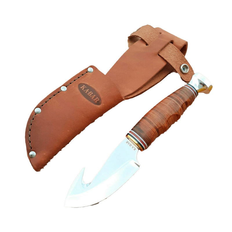 Ka-Bar Fixed Knife 3.25" Stainless Steel Blade Polished Leather/Brass/Aluminum Handle 1234 -Ka-Bar - Survivor Hand Precision Knives & Outdoor Gear Store