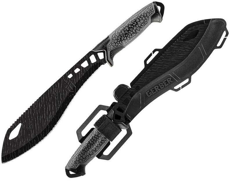 Gerber Versafix Machete Fixed Knife 9" Stainless Steel Blade Black/Gray Rubberized/Polypropylene Handle 3471 -Gerber - Survivor Hand Precision Knives & Outdoor Gear Store