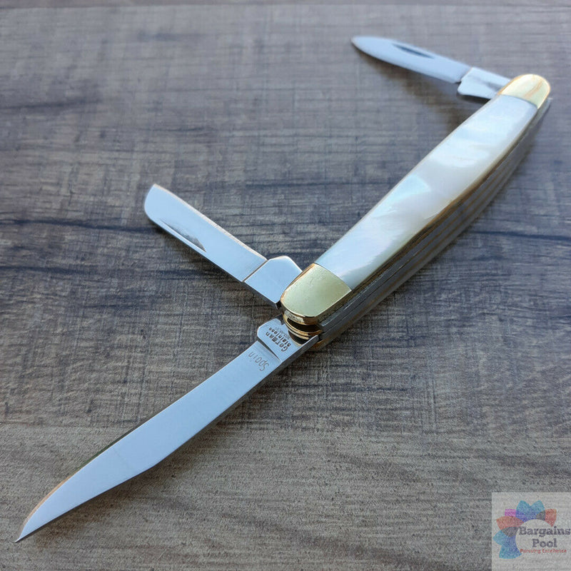 Hen & Rooster Small Stockman Pocket Knife Stainless Blades Mother Of Pearl Handle 303MOP -Hen & Rooster - Survivor Hand Precision Knives & Outdoor Gear Store