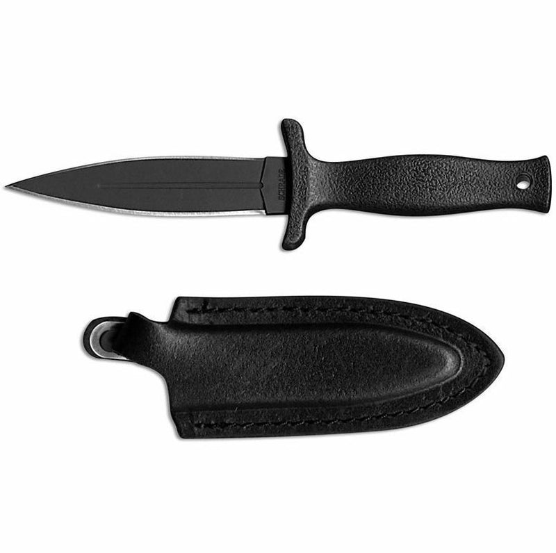 Schrade Small Boot Fixed Knife 3.6" Stainless Steel Double Edge Blade Black TPE Handle SCHF19 -Schrade - Survivor Hand Precision Knives & Outdoor Gear Store