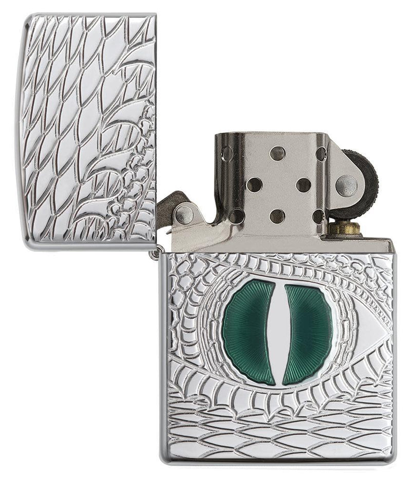 Zippo Lighter Green Dragon Eye Feature Windproof All Metal Construction 28807 -Zippo - Survivor Hand Precision Knives & Outdoor Gear Store