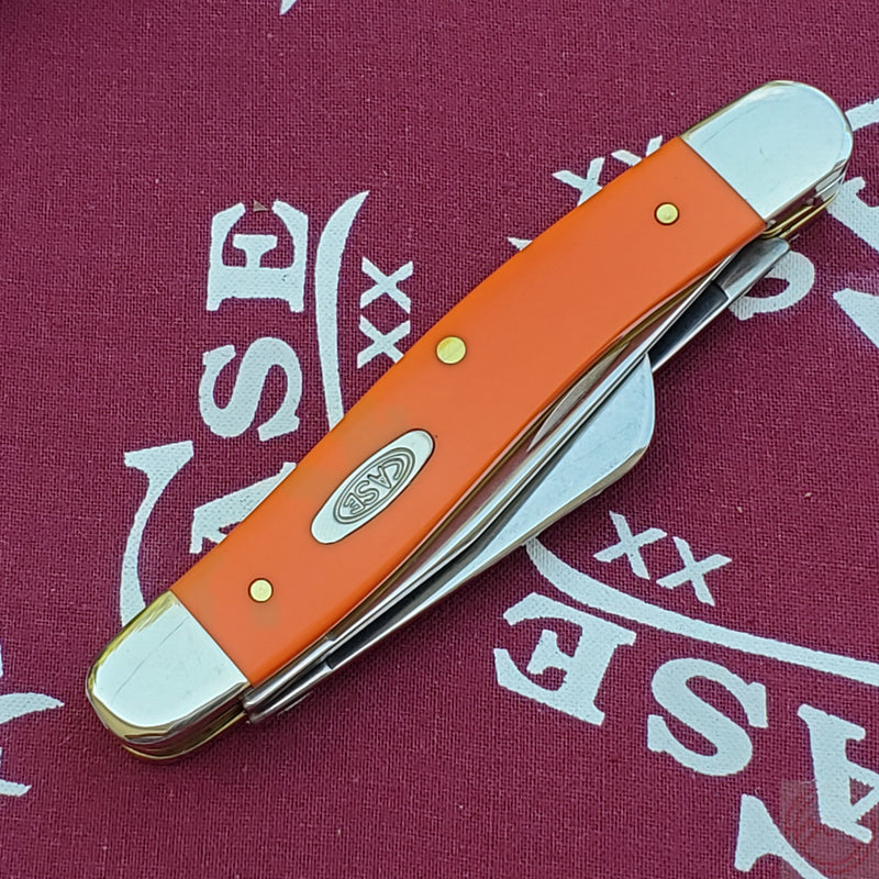 Case XX Medium Stockman Pocket Knife Stainless Blades Orange Synthetic Handle 80509 -Case Cutlery - Survivor Hand Precision Knives & Outdoor Gear Store