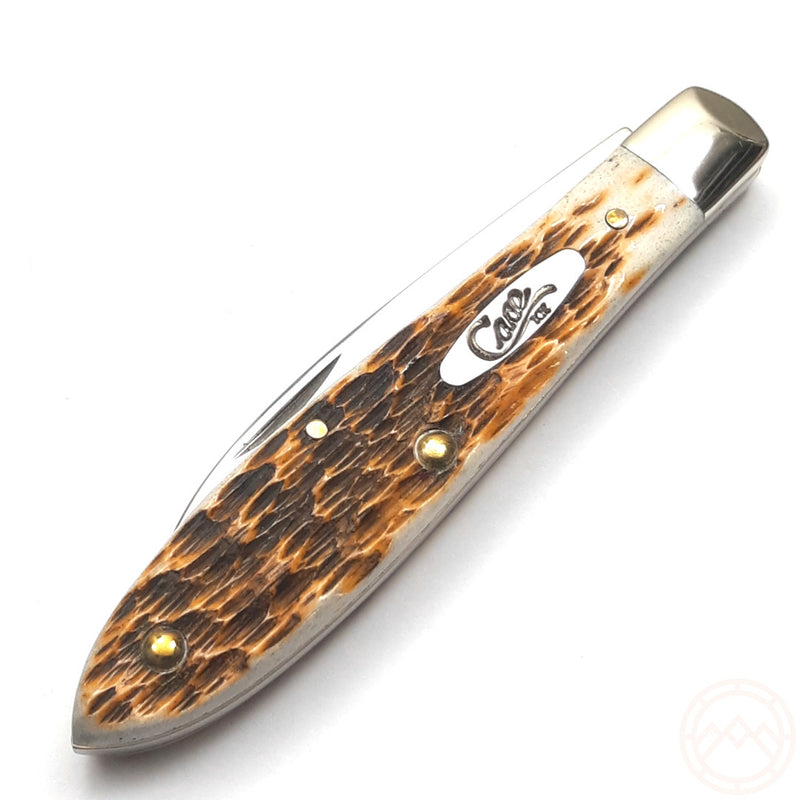 Case XX Teardrop Jack Folding Knife 2.44" Stainless Blade Amber Bone Handle 00246 -Case Cutlery - Survivor Hand Precision Knives & Outdoor Gear Store