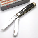 Case XX Mini Trapper Pocket Knife Stainless Blades Jigged Natural Buffalo Horn Handle 65016 -Case Cutlery - Survivor Hand Precision Knives & Outdoor Gear Store