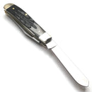 Case XX Mini Trapper Pocket Knife Stainless Blades Jigged Natural Buffalo Horn Handle 65016 -Case Cutlery - Survivor Hand Precision Knives & Outdoor Gear Store