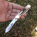 Case XX Cutlery Canoe Pocket Knife Carbon Steel Blades Amber Jigged Bone Handle 00263 -Case Cutlery - Survivor Hand Precision Knives & Outdoor Gear Store