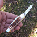 Case XX Cutlery Canoe Pocket Knife Carbon Steel Blades Amber Jigged Bone Handle 00263 -Case Cutlery - Survivor Hand Precision Knives & Outdoor Gear Store