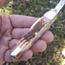 Case XX Cutlery Canoe Pocket Knife Carbon Steel Blades Amber Jigged Bone Handle 00263 -Case Cutlery - Survivor Hand Precision Knives & Outdoor Gear Store