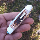 Case XX Cutlery Canoe Pocket Knife Carbon Steel Blades Amber Jigged Bone Handle 00263 -Case Cutlery - Survivor Hand Precision Knives & Outdoor Gear Store