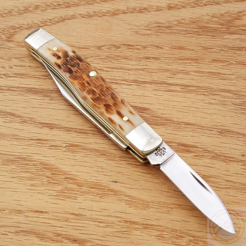 Case XX Cutlery Small Texas Jack Pocket Knife Chrome Vanadium Blades Bone Handle 00077 -Case Cutlery - Survivor Hand Precision Knives & Outdoor Gear Store