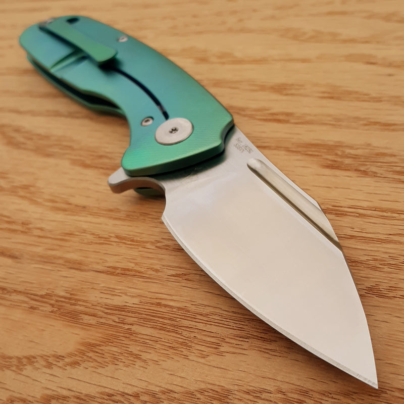 Artisan Cutlery Wren Framelock Folding Knife 3" S35VN Steel Blade Green Titanium Handle 1825GGNS -Artisan Cutlery - Survivor Hand Precision Knives & Outdoor Gear Store