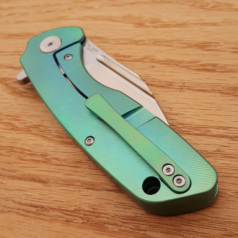 Artisan Cutlery Wren Framelock Folding Knife 3" S35VN Steel Blade Green Titanium Handle 1825GGNS -Artisan Cutlery - Survivor Hand Precision Knives & Outdoor Gear Store