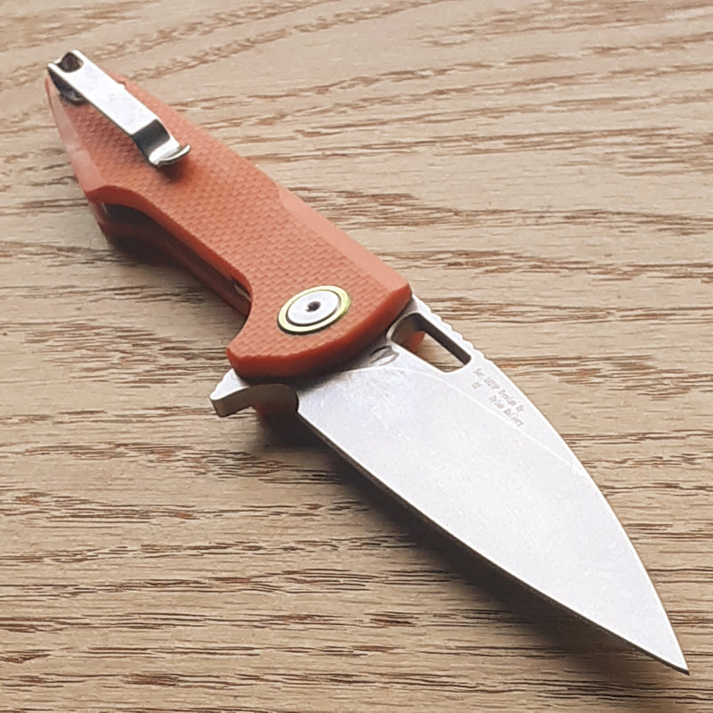 Artisan Cutlery Archaeo Linerlock Folding Knife 4" D2 Tool Steel Blade Orange G10 Handle 1821POEF -Artisan Cutlery - Survivor Hand Precision Knives & Outdoor Gear Store