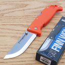 Cold Steel Finn Wolf Folding Knife 3.5" Satin AUS-8A Steel Blade Orange Griv-Ex Handle 20NPJ -Cold Steel - Survivor Hand Precision Knives & Outdoor Gear Store