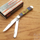 Case XX Trapper Stained Glass Cross Pocket Knife Stainless Blades Bone Handle 38713 -Case Cutlery - Survivor Hand Precision Knives & Outdoor Gear Store